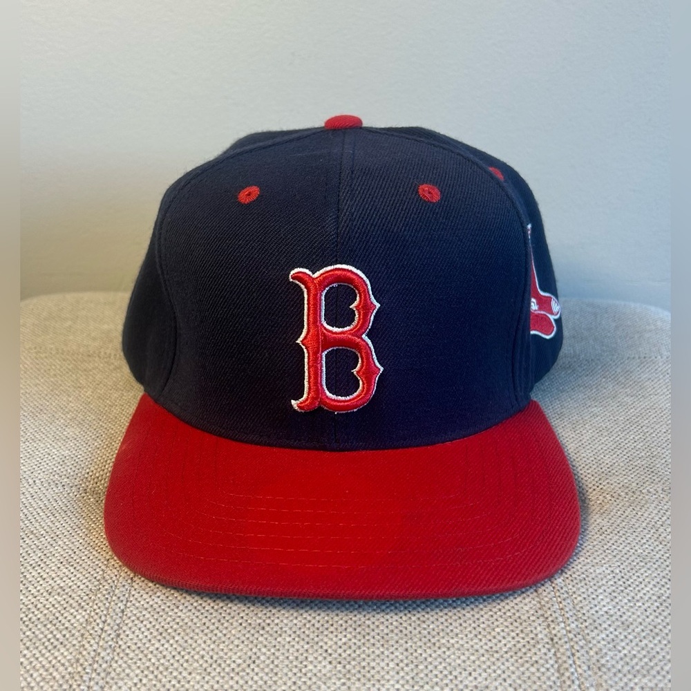 Vintage Boston Red Sox Baseball Snapback Hat 90s American Needle MLB OS Wool